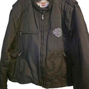 Harley-Davidson Men’s 3XL Tribal Embroidered Jacket Black An American Legend